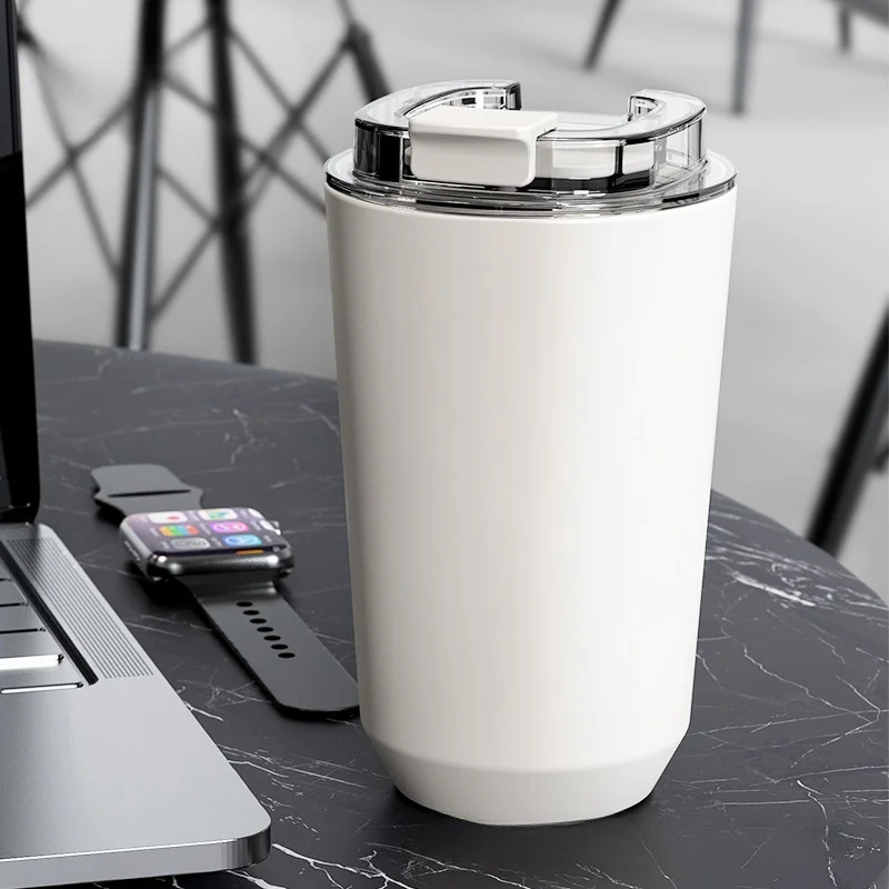 

Travel Coffee Cup With Lid Stainless Steel Vacuum Insulated Cup Leak Proof Double Wall Suitable For Iced And Hot Drinks