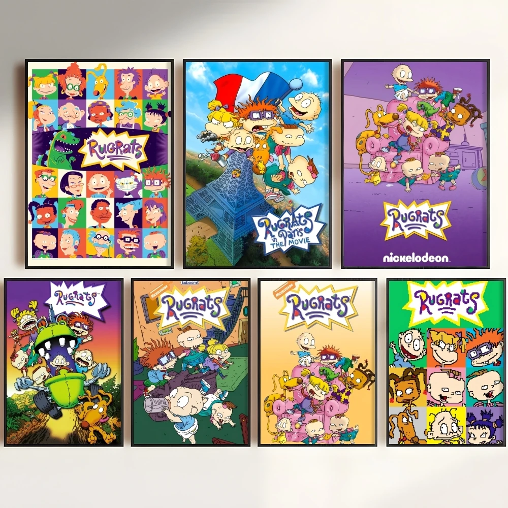 CARTOON R-Rugrats Painting Calligraphy Wall Art HD Canvas Oil Painting Posters Prints Home Bedroom Decor Gift