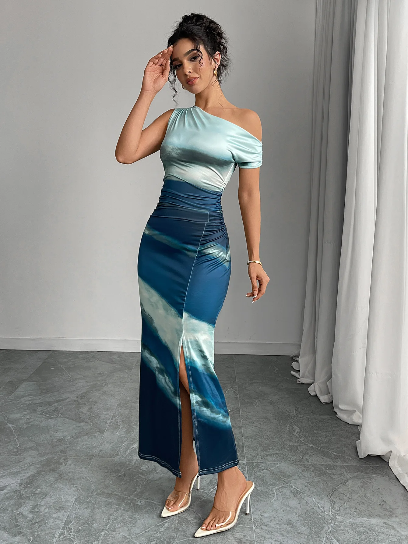 ドレス レディースドレス ガールズ ハッピーバースデー 秋 ニットウェア 刺繍入りサッシュ スリムフィット 卒業式制服 プレッピー カレッジ アカデミーフィット