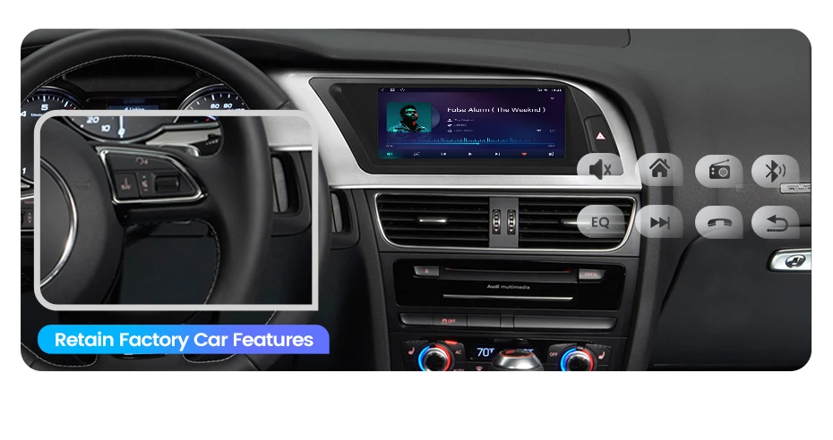 8,8 Zoll Bluetooth Wireless CarPlay Android Auto Autoradio für Audi A4 A4L B8 2009-2016 8-Kern 4G WiFi Stereo Multimedia Player