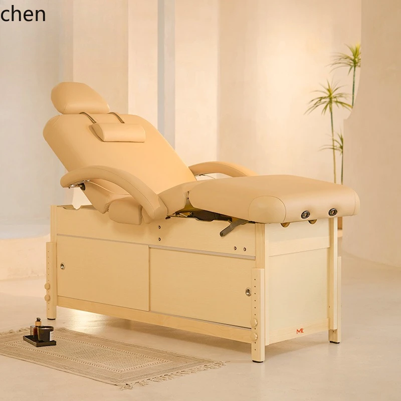 CZ Beauty Bed Fixed Lifting with Bed Cabinet Storage Organizer for Beauty Salon Massage Bed
