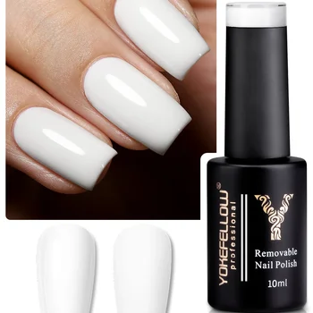 YOKEFELLOW UV LED 네일 젤 광택제, 네일 아트 스타터, 광택제 매니큐어 살롱, 집에서 DIY, 순백색, 10ml 