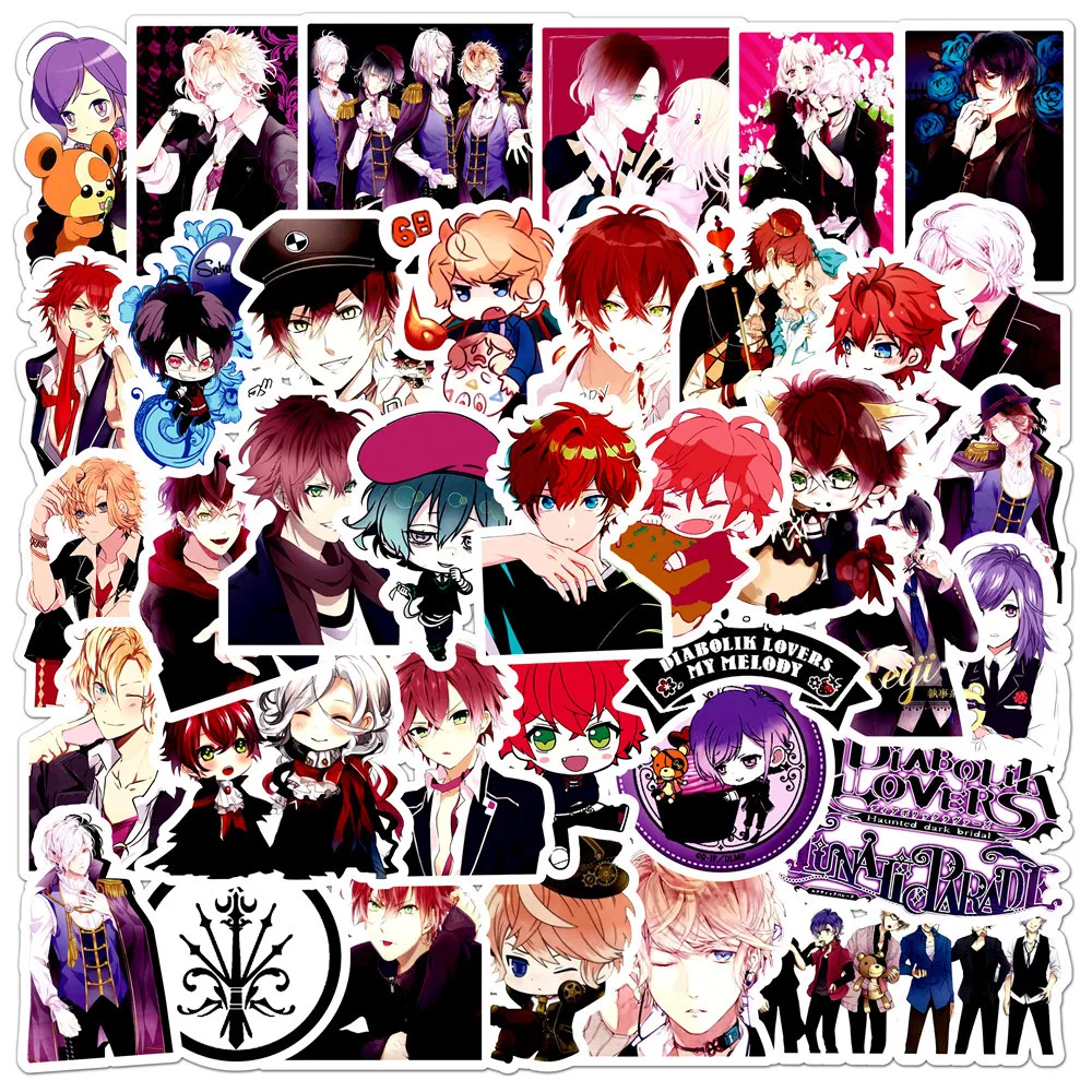 

10/30/50PCS Anime Diabolik Lovers Comic Stickers Personalized Creative Decorative Water Cup Scooter Pencil Case Laptop Decals