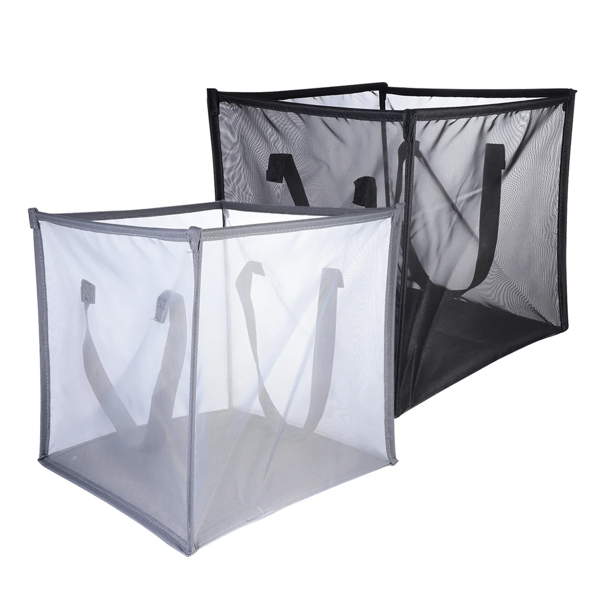 2 قطعة سلة الغسيل القابلة للطي تصميم قابل للطي توفير المساحة تخزين الملابس القذرة المنظم طوي يعوق للمنزل #6