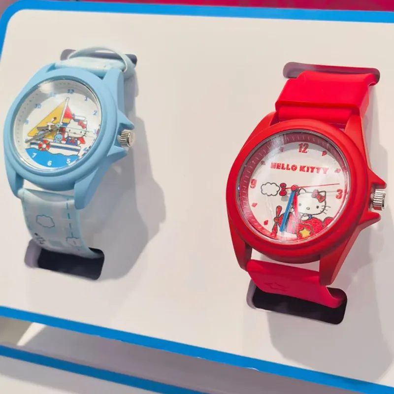 Anime Sanrio Hello Kitty Figures Blind Box Toys Cartoon Watch Fun Time Series Collection Decoration Girls Boys Gifts view 5