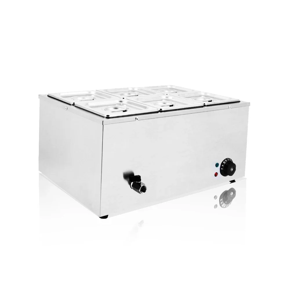 Restaurant Equipment Electric Bain Marie Commercial 6 Pots Food and Soup Warmer
