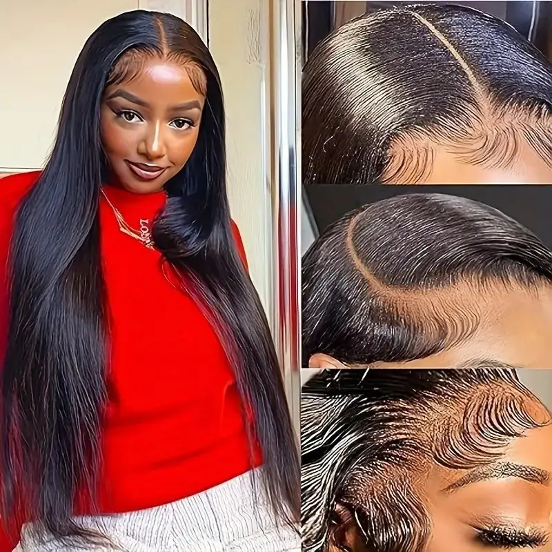 Rosabeauty 40 Inch 13x6 Straight Lace Front Wig Human Hair 13X4 Frontal 5X5 Glueless Ready to Wear Wigs 250% For Women