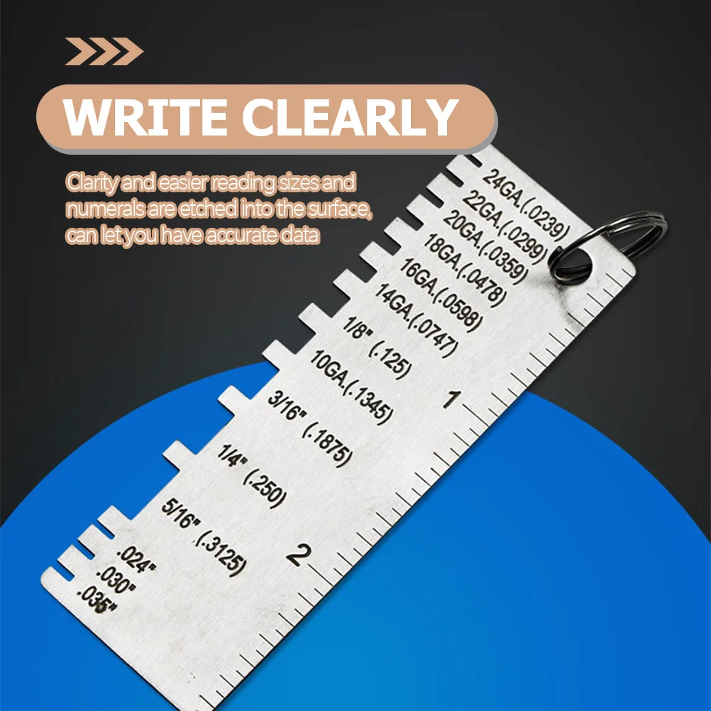 

3Pcs Welding Tools Accessories Metal Gauge Thickness Checker Stainless Steel Durable Compact Lightweight 18 Gauge Steel Sheet