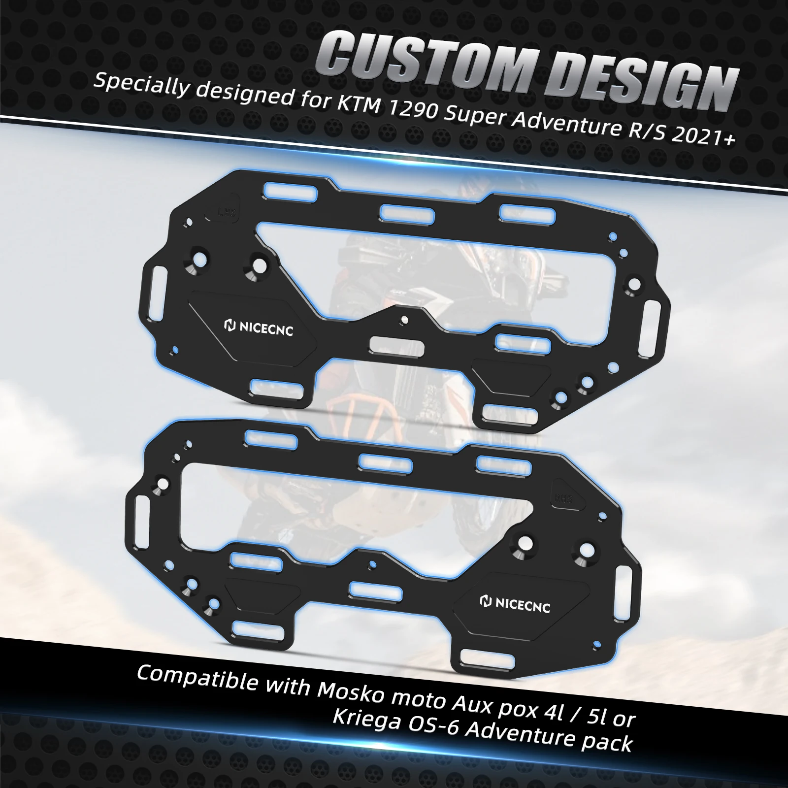 Motorrad-Seitengepäckträger, Seitenträger, Gepäcktasche, entworfen für KTM 1290 Super Adventure R 1290 Super Adventure S 2021–2023 2022