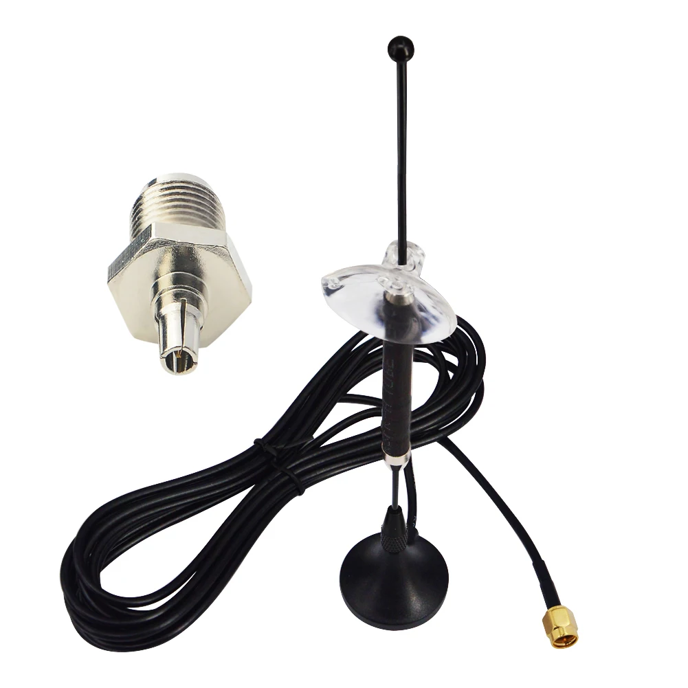 10dbi 4G LTE Antenna Aerial 698-960/1700-2700Mhz SMA Male Plug RG174 3M + RF Adapter SMA Female to CRC9 Male Connector