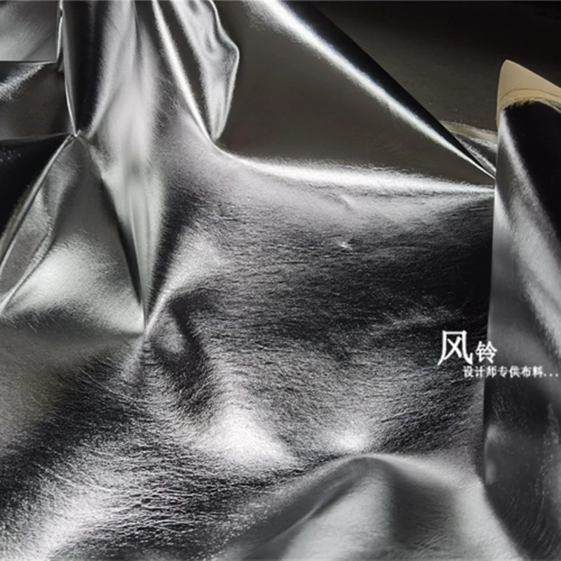 

PU Leather Synthetic Leather Silver Clothing DIY Patches Bags Jacket Coat Stage Cosplay Decor Clothes Designer Fabric