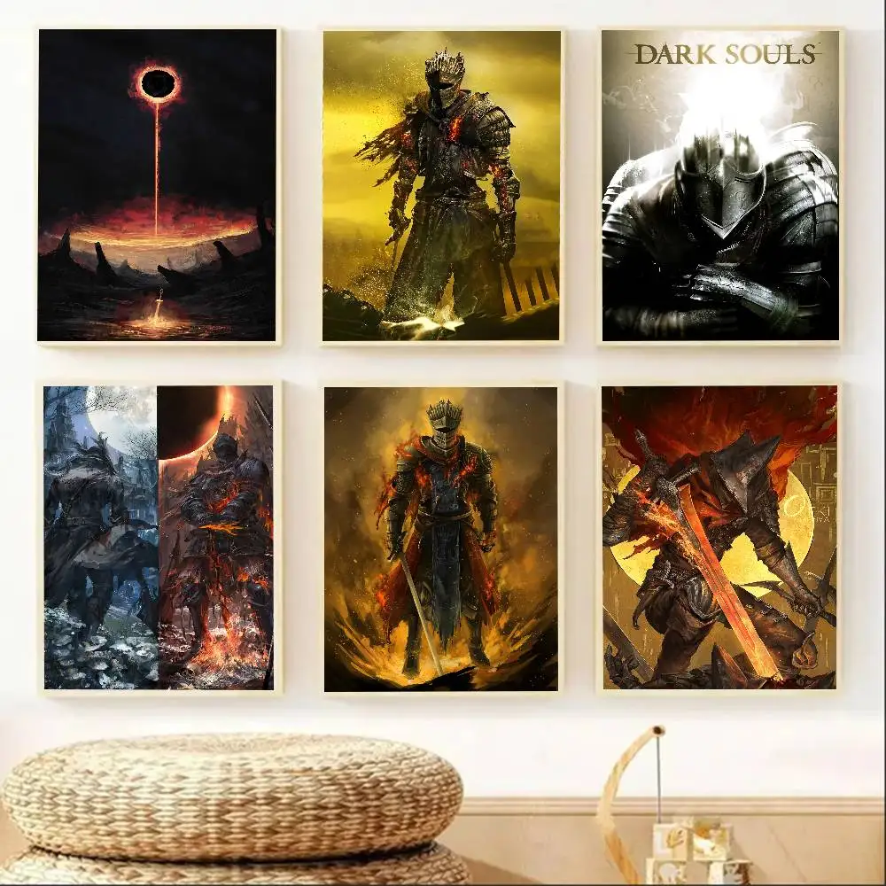 Póster genial de Anime D-Dark Souls 3, arte HD, pared adhesiva, impermeable, decoración de bar para el hogar, lienzo, arte de pared, regalo, póster impreso, 1 ud.