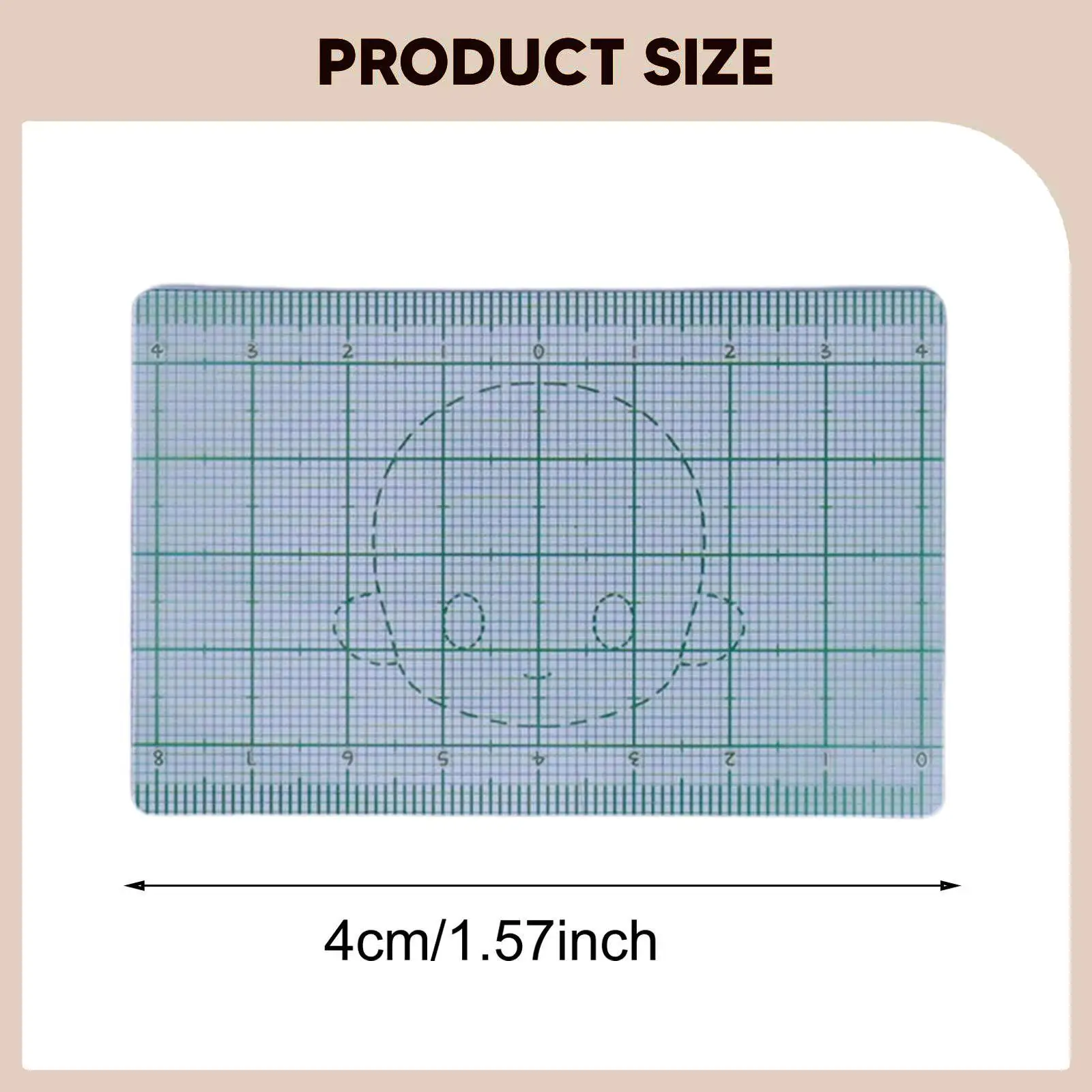 Righello simmetrico testa di bambola trasparente per guida trucco viso dipinto a mano Accessorio creativo per articolato