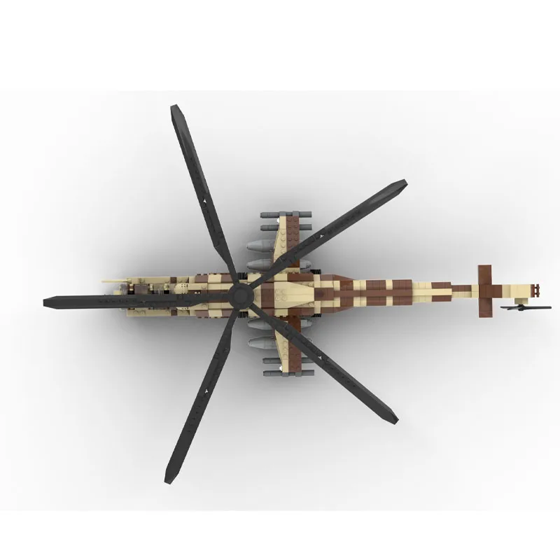 MOC-25288 Bausteinmodell mit urbanem Lufttransporthubschrauber, 833-teilig, kreatives Geburtstagsgeschenkspielzeug für Jungen und Kinder