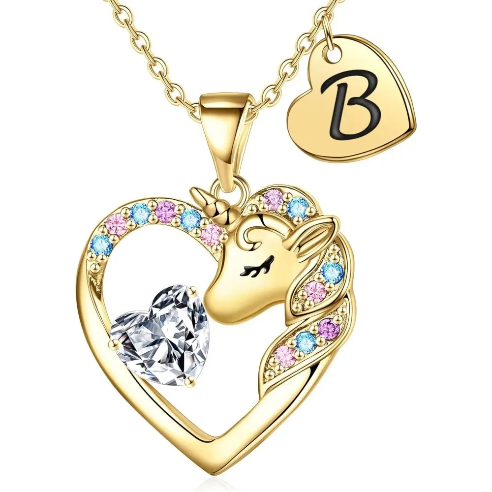 European and American New Cute Pony Polaroid Series Unicorn Pendant Necklace as a Sweet and Cute Birthday Gift for Your Daughter