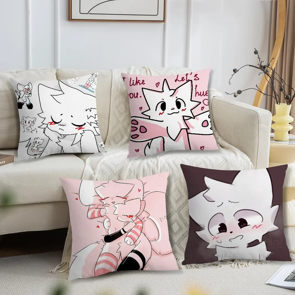 B-Boykissers S-Silly Cat Cute Pillow Case Living Room Sofa Cushion Cover Suitable For Home Bedroom Room Decoration