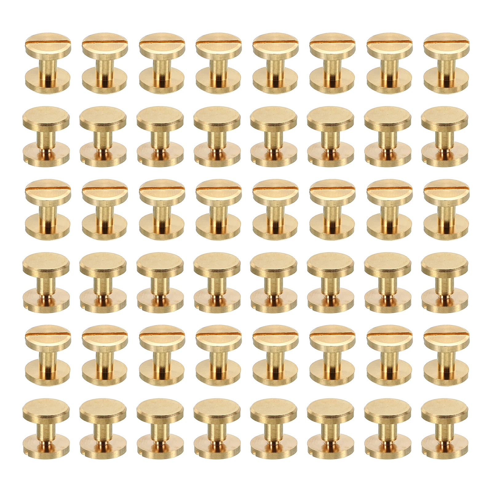 50Set Chicago Screws Brass Slotted Binding Post Screw Rivet Leather Belt Scrapbook Albums Matte Black Bronze Silver Tone Silvery