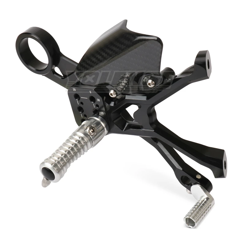 Motorcycle Accessory Carbon Adjustable Footrests Rearset Rear Footpeg Foot Rests For S1000RR M1000RR S1000 RR M1000 RR 2023-2025 view 3