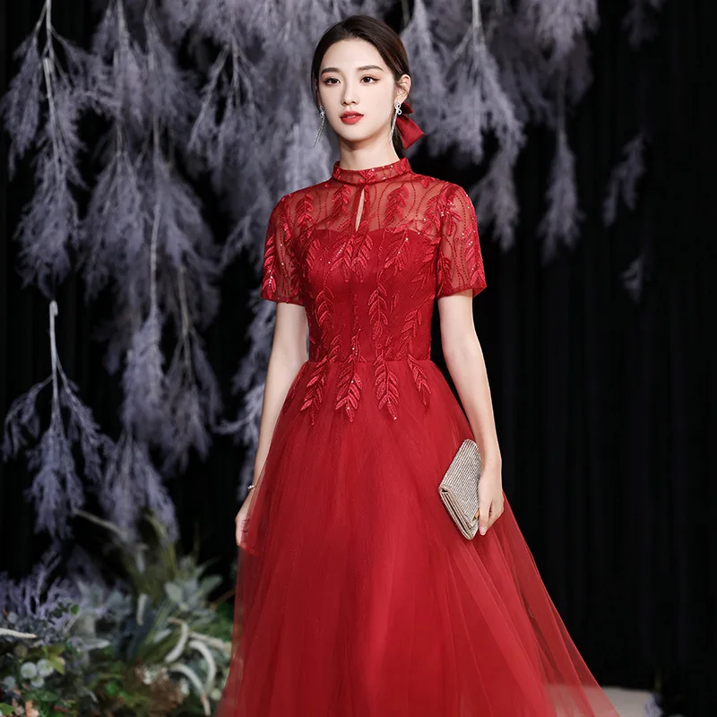 Chorus Performance Costumes, Student Conductor, Host, Evening Gown, Women's Spring and Summer Adult Banquet Dress