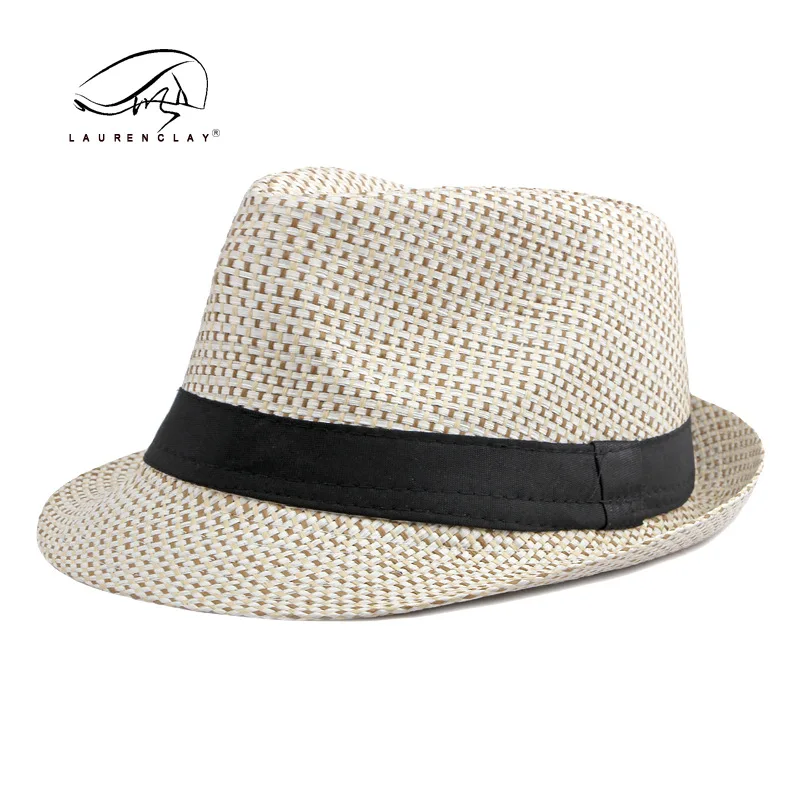 Männer mittleren Alters und ältere Hut Männer Sommer Sonnenschutz Sonnenhut Strand Stroh Billy cock Frauen britische Mode Retro Fedora Hut