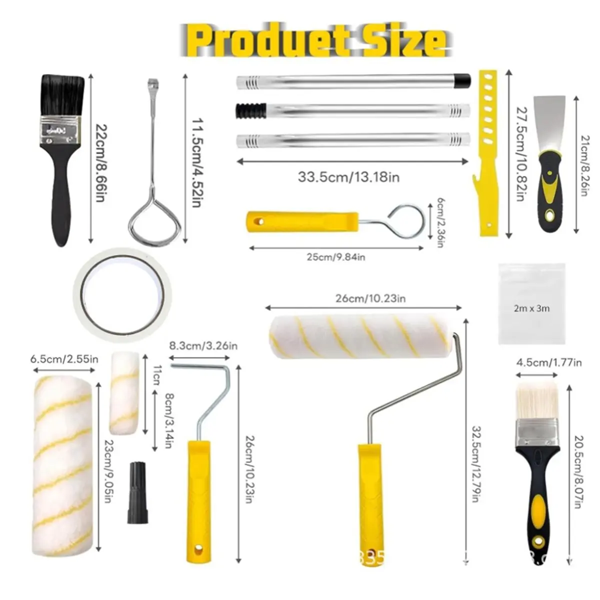 RECOMMENDATION  9-Inch Paint Roller Set - New Wall Painting Tool Kit