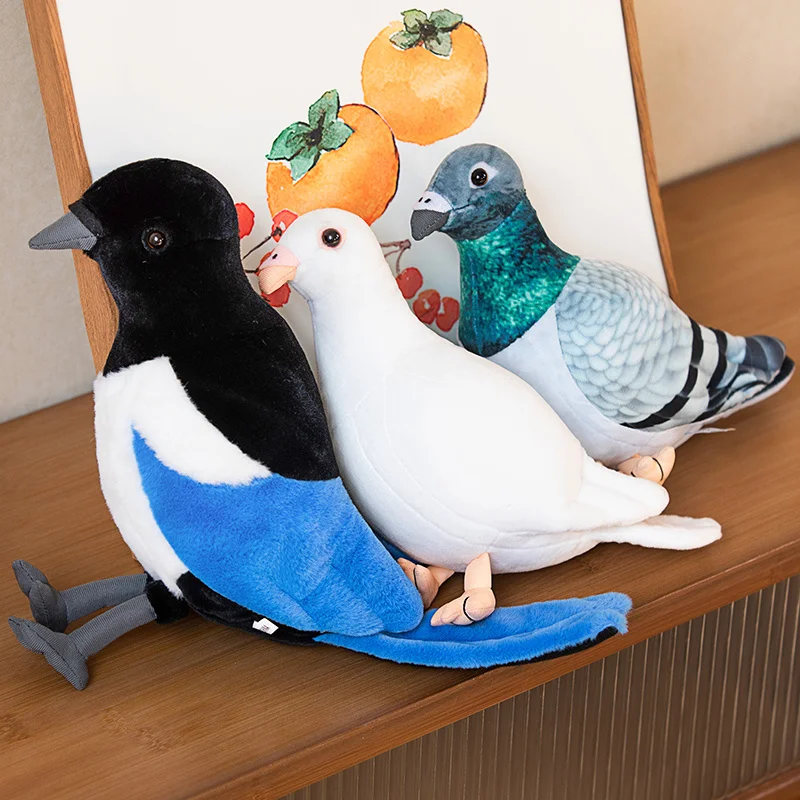 

Simulation Pigeon Plush Toy Lifelike Stuffed Animals Birds Plushies Doll Cartoon Cute Anime Soft Kids Babys Toys for Home Decor