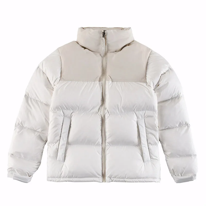 Face1996 Men's and Women's Winter Embroidered Down and Cotton Coat 700 High-Quality White Duck Down Thick and Warm Cotton Coat