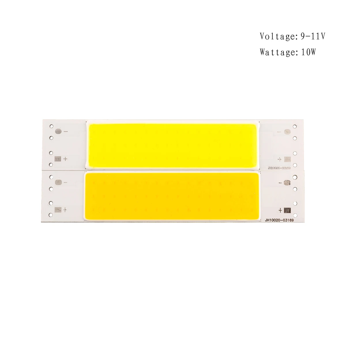 2 sztuk 100x20mm 10W pasek COB LED żarówka DC 9-11V / 6-7V Chip na Baord 15CM drążek LED DIY światła