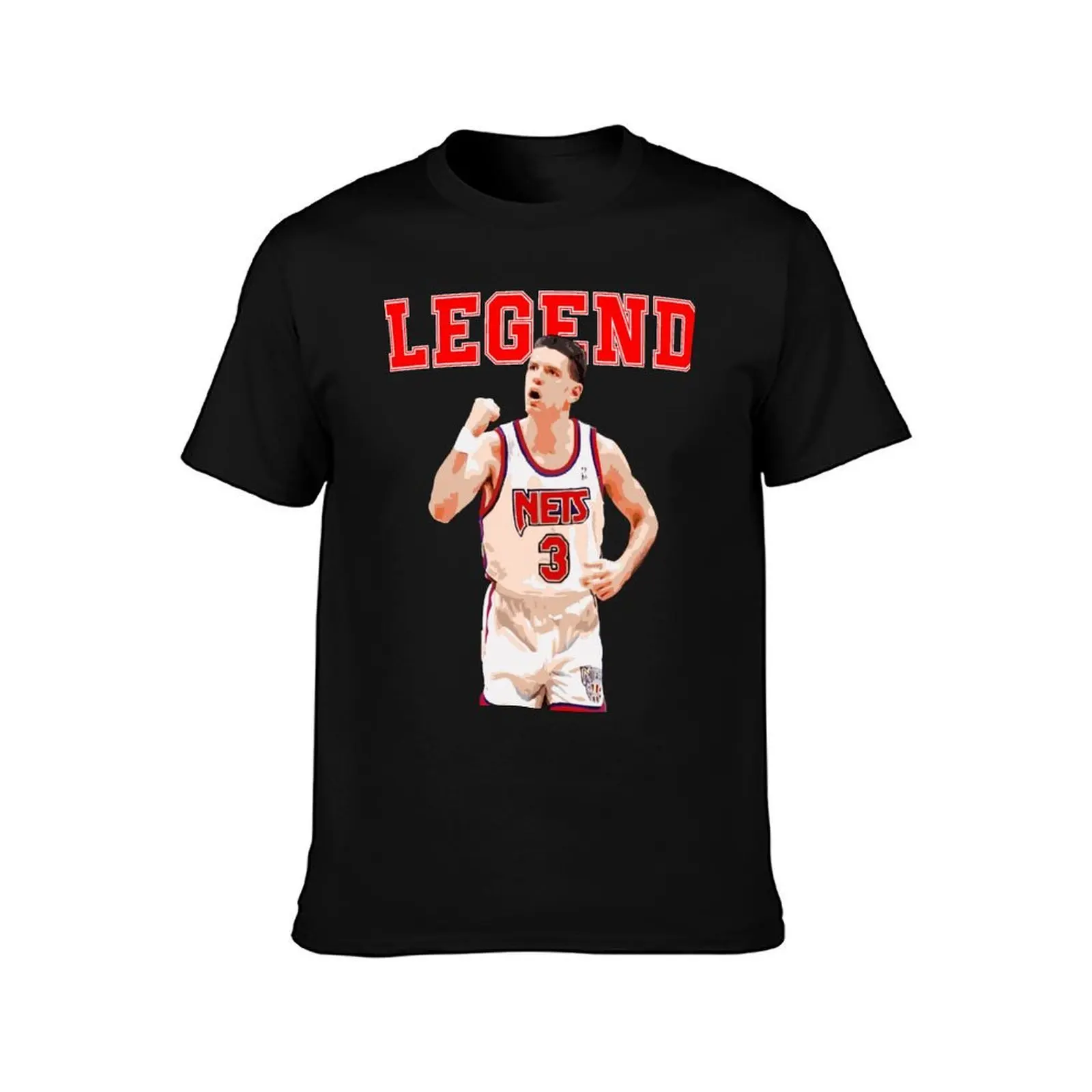 Drazen Petrovic T-Shirt Basic Short Sleeve Cotton Blend T-Shirt