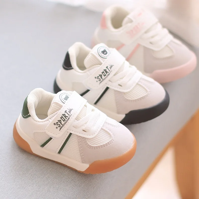 

2025 Autumn New Kids Sneakers Comfort Girls' Casual Shoes Soft Soled Boys' Mesh Shoes Simple Versatile Baby First Walkers Tenis