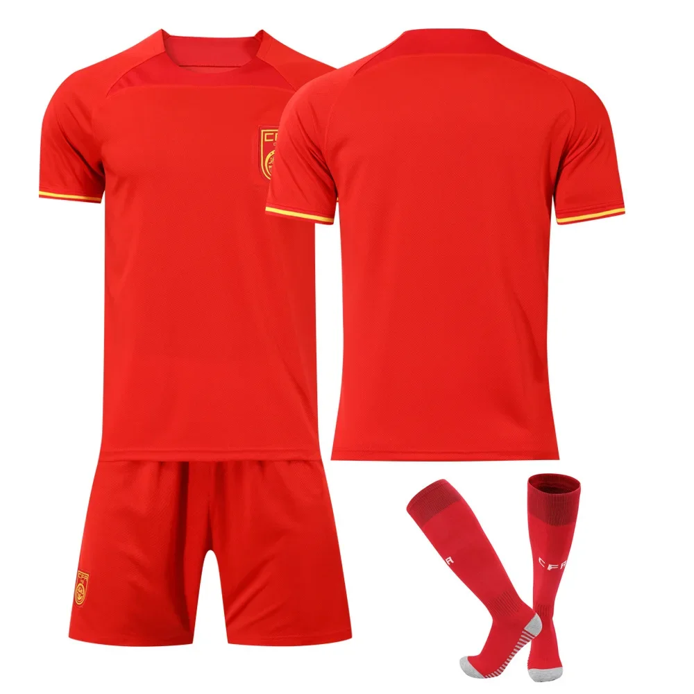 فريق جديد الصين لكرة القدم كيت الأطفال طالب جيرسي وو لي تشنغ تشى الأسود التنين طباعة التنين قارب زي ملابس رياضية