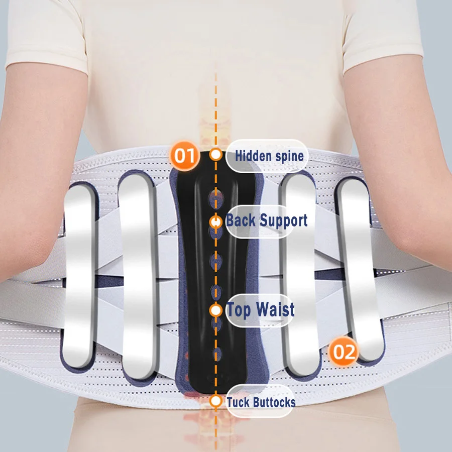

Back Brace for Lower Back - Adjustable Lumbar Support Belt - Invisible,Breathable,Anti-Slip Hook-and-Loop Fastener,Suitable