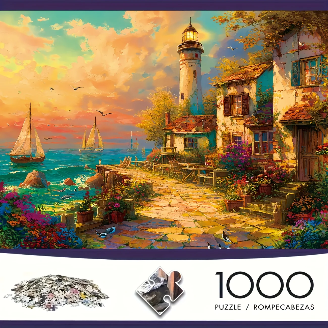 A High-Difficulty Lighthouse Puzzle | Portable, Expert-Level Challenge, Ideal for Festivals, Christmas, Birthdays, Home Decor