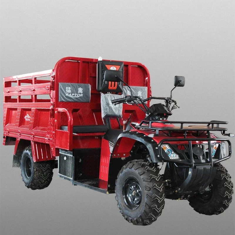 Agriculture 4X4 ATV Farm 250cc 300cc 365cc 400cc 1.5m 2.0m 4 wheel drive Cargo Farm ATV with Trailer for agriculture use