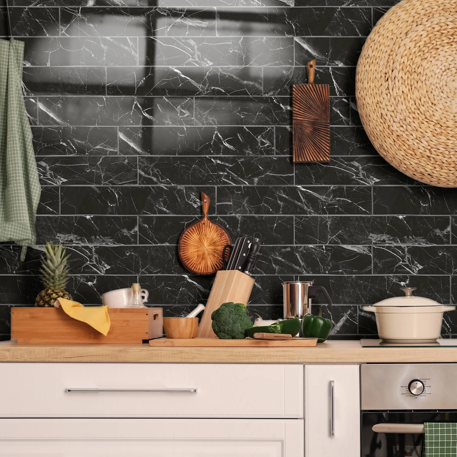 

Self adhesive waterproof multi-color marble patterned wall stickers, home decoration kitchen living room stickers