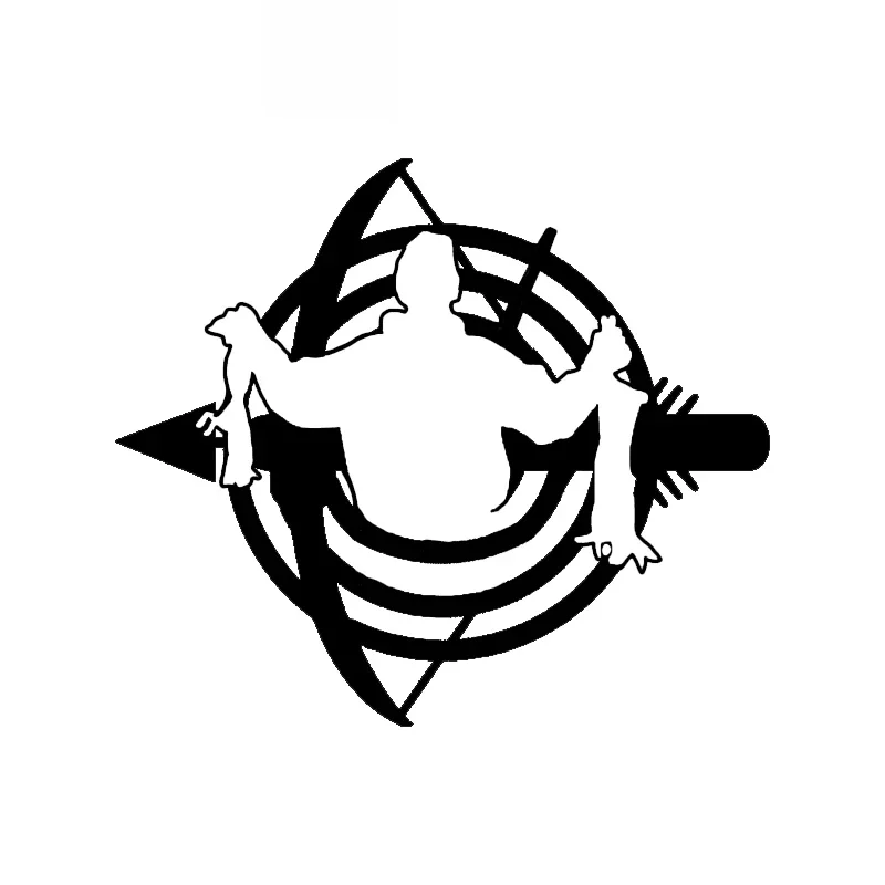 

Outdoor Archery Hunting Sports Stickers High Quality Car Decoration Personality Pvc Waterproof Decals Black/white, 15cm*13cm