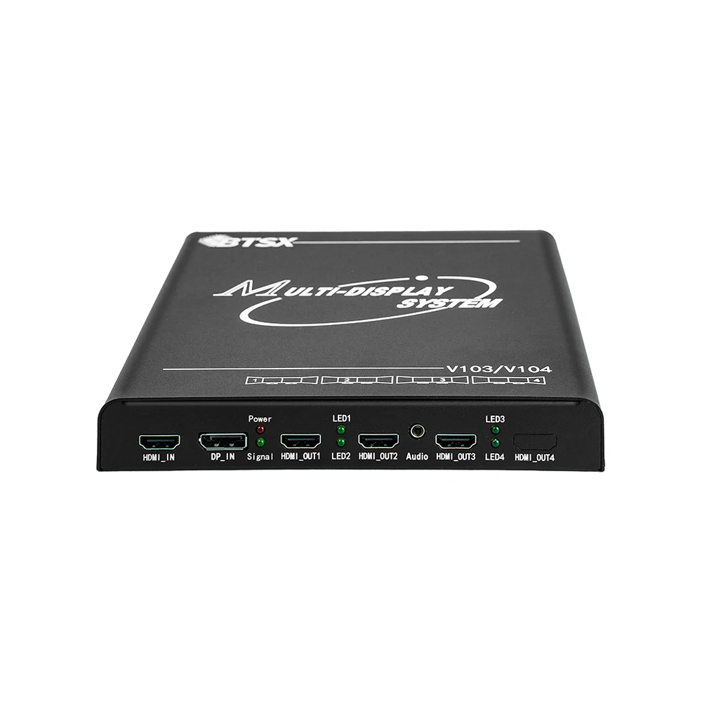 Ultra-HD Display Processor: 3x1920x1200 60Hz, 16KV ESD, 4-Layer PCB, USB-EDID, 12V Power
