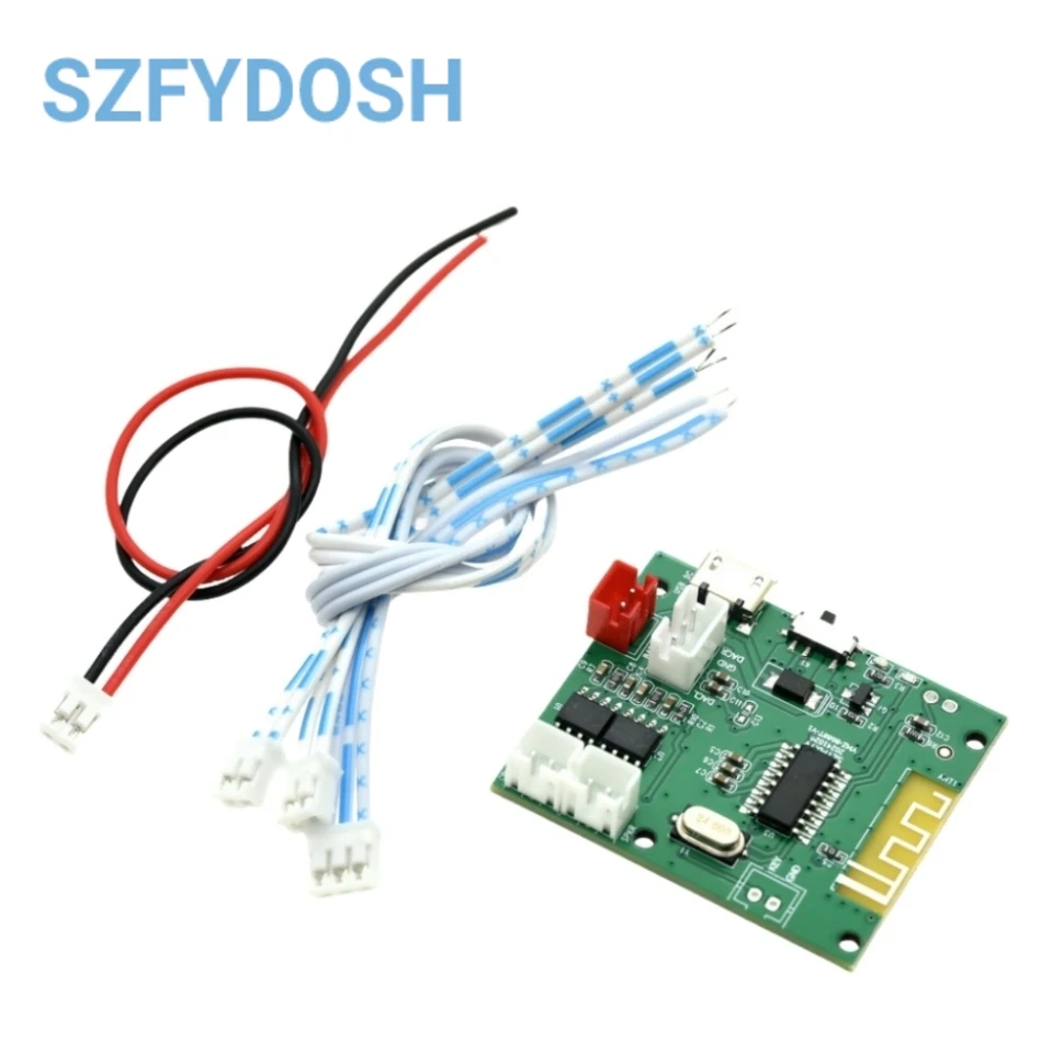 2*5 واط ستيريو بلوتوث 5.3 وحدة مكبر كهربائي 3.7 فولت 5 فولت مع شحن فك التشفير السريع #4