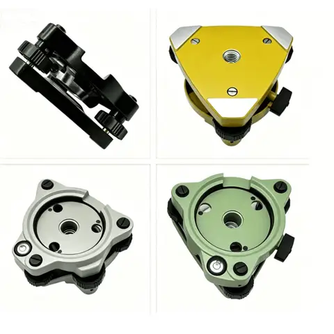 Yellow Three-jaw Tribrach Without Optical Plummet With Level Bubble For Topcon Total Station Surverying
