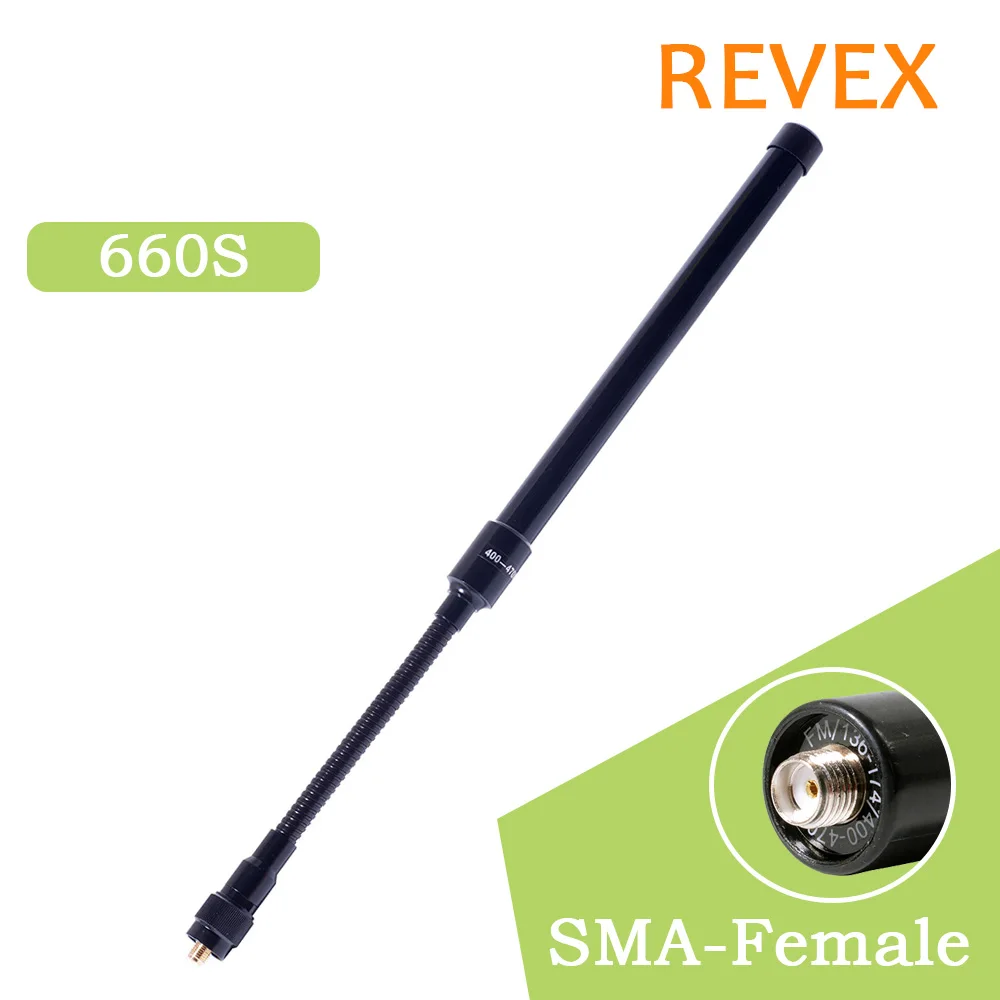 Nagoya REVEX NA-660S Gooseneck UHF 400-470MHz SMA-Female Tactical Antenna for Two Way Radio Walkie Talkie BaoFeng Kenwood Wouxun