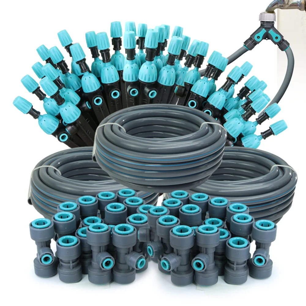 3/8'' Hose Adjustable Spray Drip Watering Kit 195mm Dropper Sprinklers DIY Quick Connecot Irrigation System for Outdoor Garden