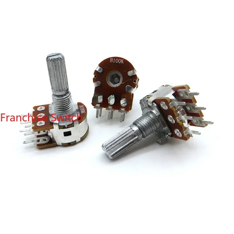 10PCSHigh-quality WH148-type 16-type Duplex B50K B100K Volume Potentiometer With 15,000 Cycles And 20 Shafts.