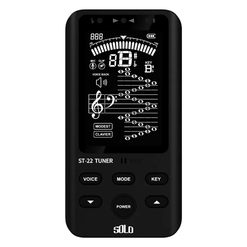 ABLB-SOLO ST-22 Pitch Meter Guirar Metronome Digital Tuner Withfollowing Sound Andshielding Variable Guitar Bass Violin Ukulele