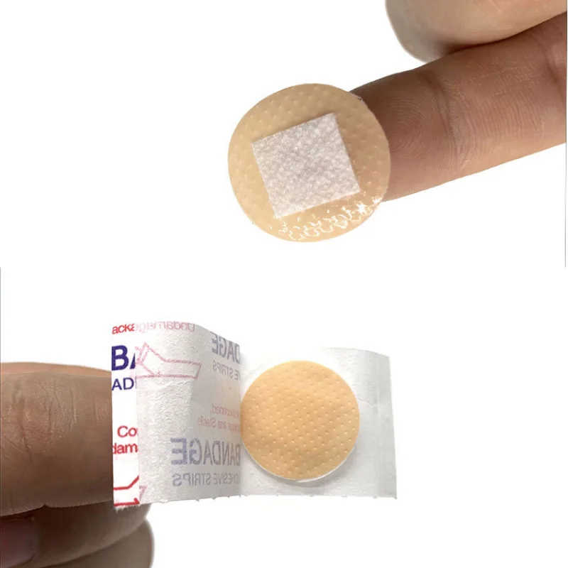 50pcs/set Transparent/Non-transparent Round Band Aid Wound Plaster Waterproof Skin Hemostasis Patch First Aid Adhesive Bandages