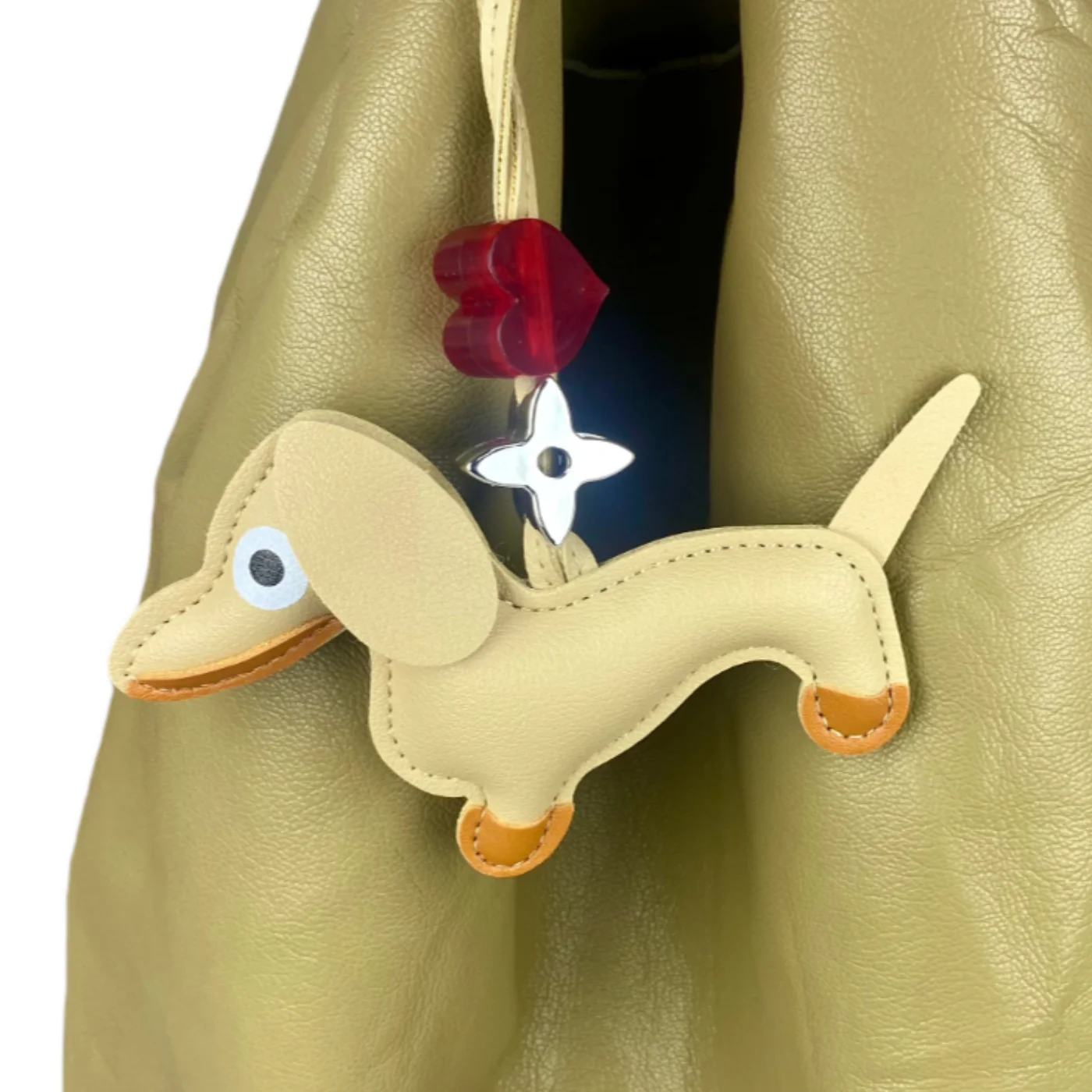 

16 Colors! Adorable Handmade Dachshund Leather Keychain - Premium Stitched Long Body & Short Legs Design-PU Leather-Ideal Gift