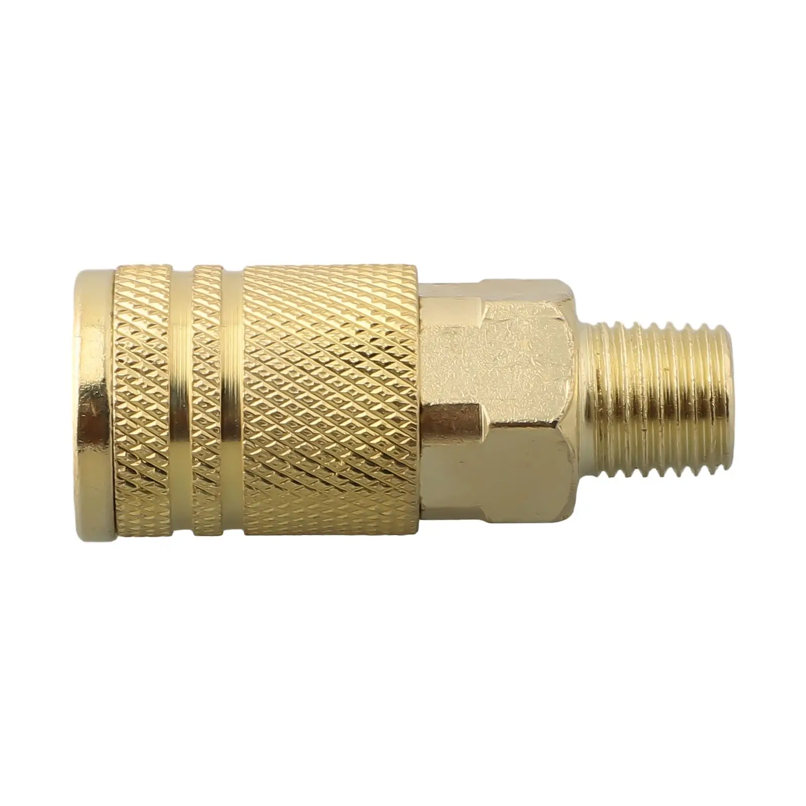 Quick Connector Pneumatic Fitting For Air Compressor Gold Male Thread 1/4NPT Coupling Connector Coupler Practical