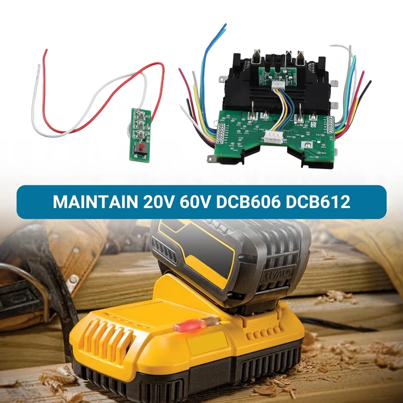 Replacement DCB609 Li-Ion Battery Charging Protection Circuit Board DIY Repair PCB Maintenance For Dewalt 20V 60V DCB606
