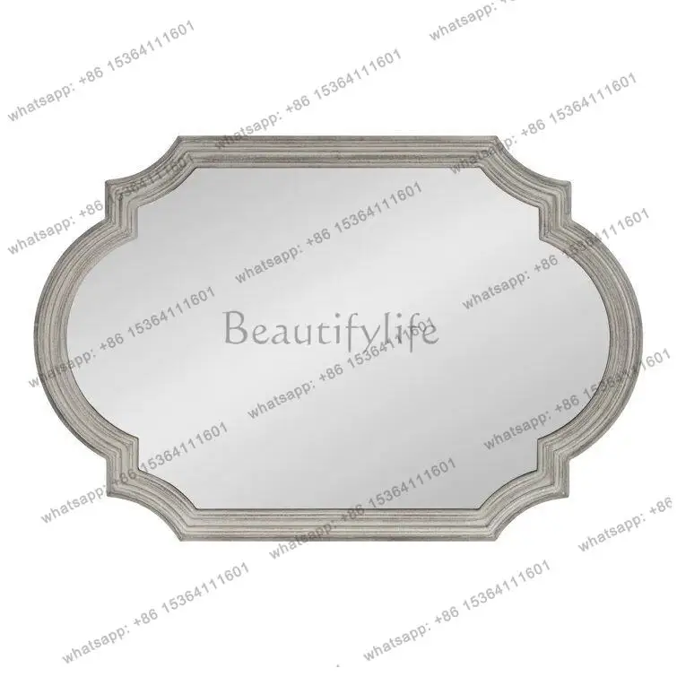 American old retro mirror wall-mounted desktop wall creative home decorative mirror customization