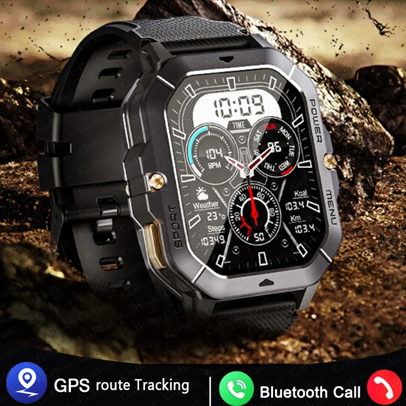 

Для Huawei Xiaomi 2,02 дюйма HD экран SmartWatch Mens Bluetooth Call 420 MAh Sport водонепроницаемой крови кислорода SmartWatch