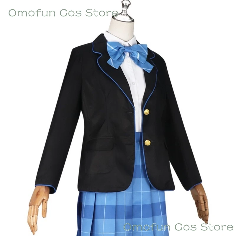 Chitose Is In The Ramune Bottle Yuuko Hiiragi Asuka Nishino أزياء تنكرية أنماط السترة مجموعة الجنس مطوي منقوشة تنورة حفلة كوس #4